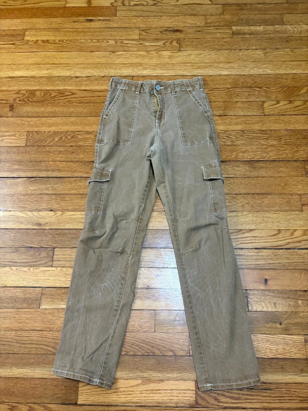 Dickies Cargo Trousers Womens Juniors 5 5/27 Brown Canvas Workwear Skater Pants